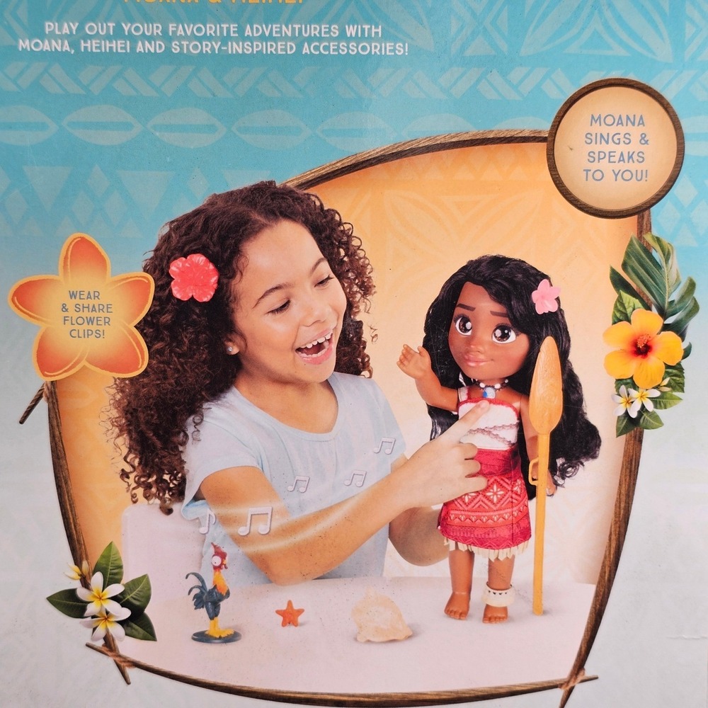 New Disney Moana 2 My Singing Friend Moana & Heihei Singing Talking Doll Jakks - Picture 8 of 8